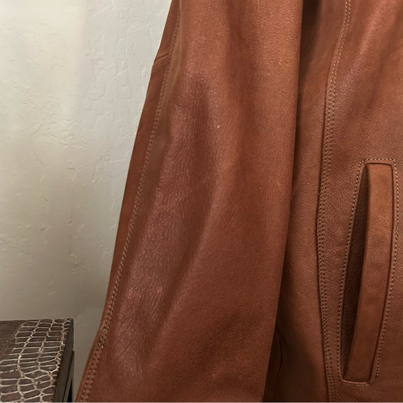 Vintage Brown Genuine Leather Jacket - Picture 13 of 16